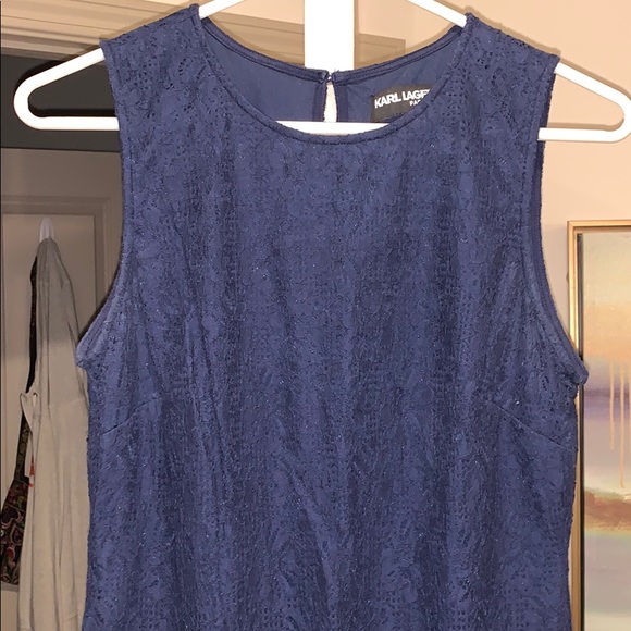 Gorgeous Karl Lagerfeld Navy Lace Dress - Picture 3 of 6